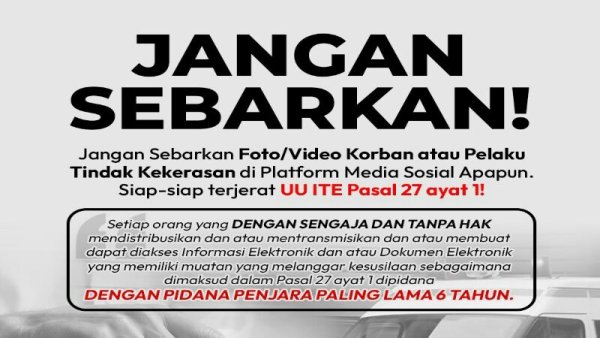 Jangan Sebarkan Gambar dan Berita Hoaks Terkait Bom Bunuh Diri