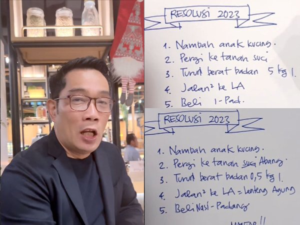 Gubernur Jawa Barat, Ridwan Kamil Sampaikan Resolusi 2023: Harus Realistis Ada Potensi Resesi Ekonomi, Hingga Perlu Nambah Anak?
