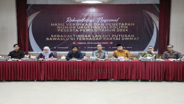 Termasuk Partai Ummat, Berikut 24 Partai Politik Peserta Pemilu 2024