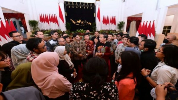 Presiden Jokowi Silaturahmi dengan Wartawan Istana