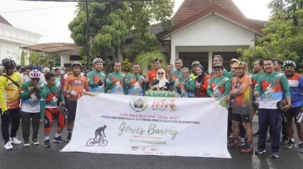 HPN 2023 | PWI Bojonegoro Gowes Bareng Forkopimda