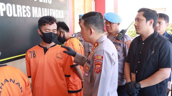 Polres Majalengka Amankan Pelaku Penggelapan Susu Sebanyak 1 Kontainer