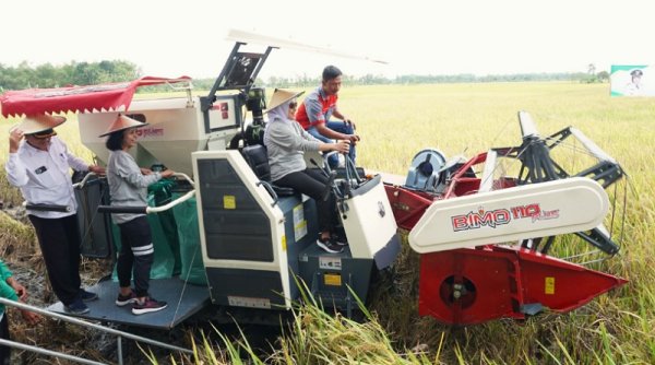 Panen Bareng Poktan, Bupati Bojonegoro Komitmen Tingkatkan Ketahanan Pangan