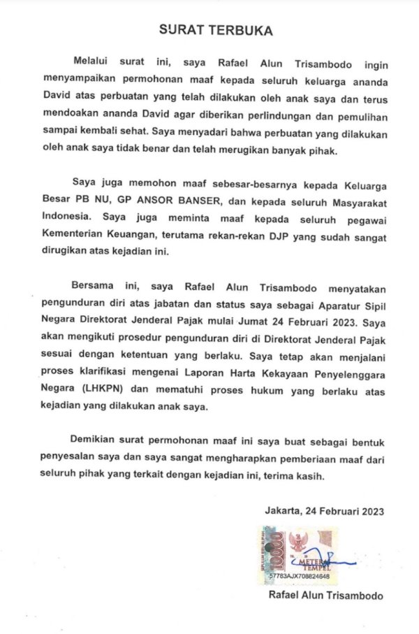 Rafael Alun Trisambodo Memilih Mundur Dari ASN