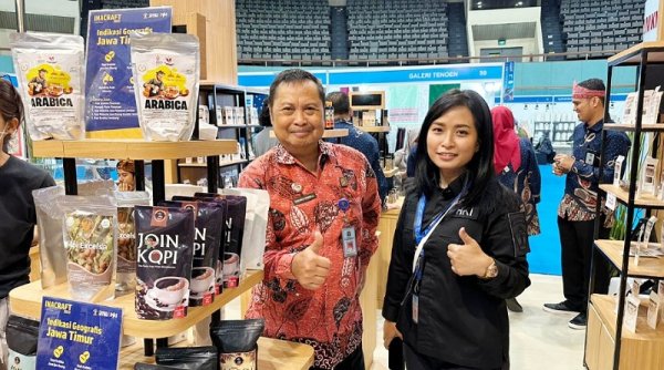 Kemenkumham Jatim Promosikan Kopi Arabika Hyang Argopuro di INACRAFT 2023