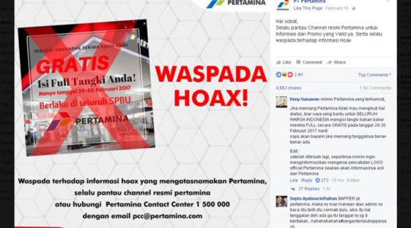 PREBUNGKING  | Begini Caranya Agar Tidak Tertipu Hoaks Pertamina Berikan BBM Gratis