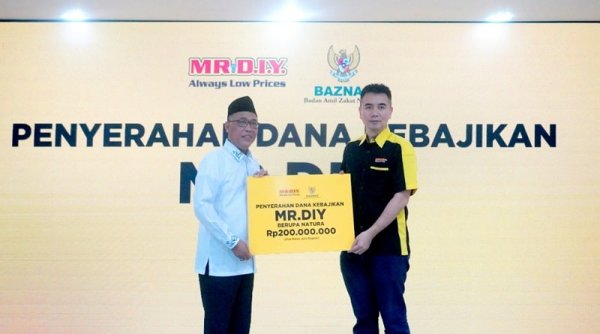 Gandeng Baznas, MR.DIY Salurkan Donasi Kepada 500 Keluarga Indonesia Pra Sejahtera