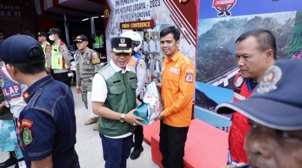 Forkopimda Kab. Bandung Monitoring Pengamanan Arus Mudik Lebaran