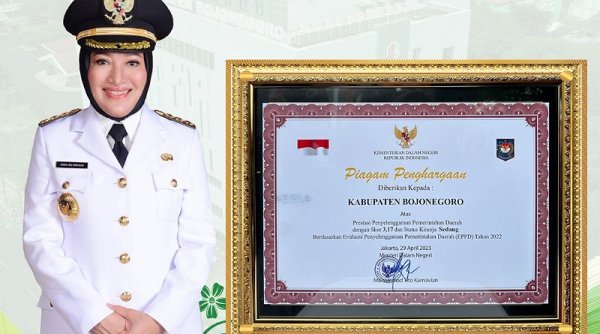 Bojonegoro Masuk Top 10 Kabupaten Berkinerja Tertinggi Secara Nasional