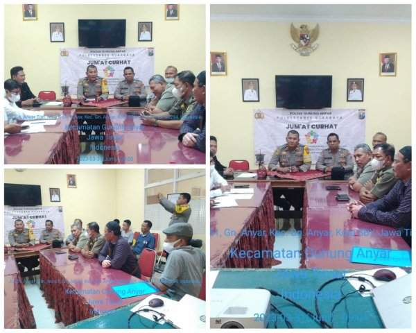 Jumat Curhat Polsek Gunung Anyar, Warga Keluhkan Perang Sahur Bocil