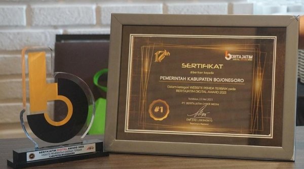 Bojonegoro Raih Penghargaan Website Pemerintah Daerah Terbaik