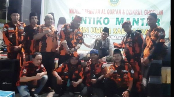Pemuda Pancasila Sidoarjo Bantu Pengamanan Pengajian Rutin Wage Dzikrul Ghofilin