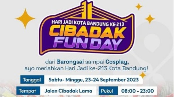 Warga Bandung Jangan Lewatkan Festival Cibadak Funday Mulai Besok dan Lusa!