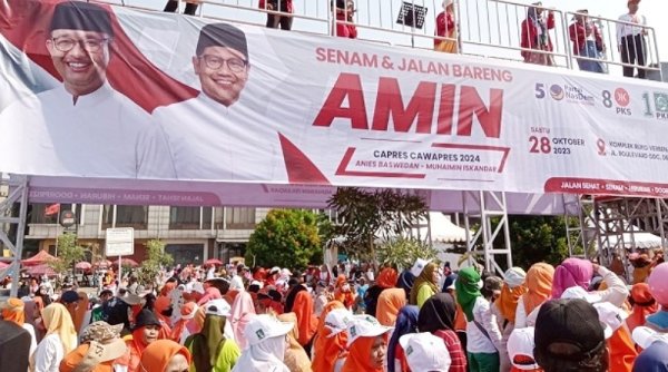 Senam dan Jalan Sehat di Depok, Aboe Bakar Alhabsyi: AMIN Memang Pilihan Rakyat