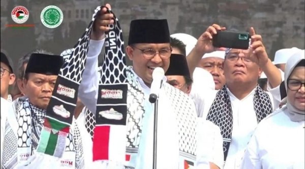 Hadir di Monas, Anies Baswedan, "Kita semua harus terlibat. Bebaskan Palestina”