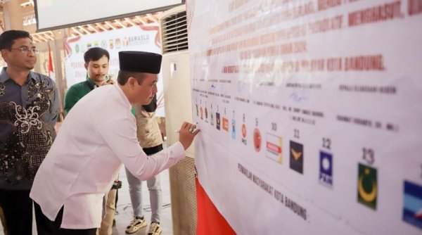 Kota Bandung Serentak Turut Gelar Deklarasi Damai Pemilu 2024