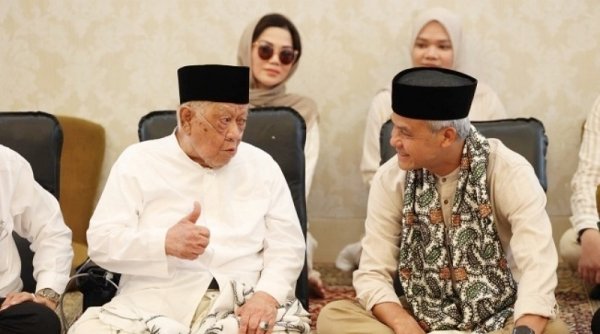 Kunjungan ke Palembang, Ganjar Pranowo Bertemu Haji Agus Salim Seorang Pengusaha Sukses