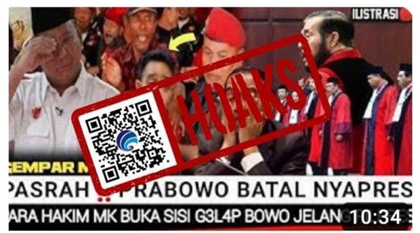 Prabowo Subianto Batal Nyapres Setelah Anwar Usman Dipecat dari Ketua MK. Hoaks Bukan?