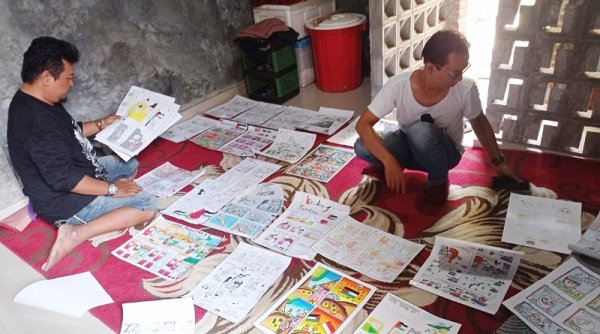 Se-kat Galleri akan Pamerkan Hasil Karya Anak-anak Peserta Lomba Komik Strip Solidaritas untuk Palestina
