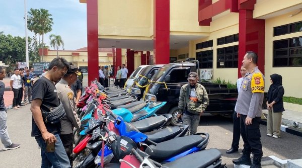Polresta Bandung Ciduk 9 Tersangka Curanmor dengan Barang Bukti 29 Ranmor