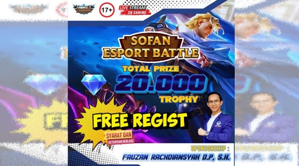 Caleg DPRD Dapil 6 Kab. Bandung, Fauzan Rachdiansyah, S.H, Gelar Lomba Game Online Mobile Legends