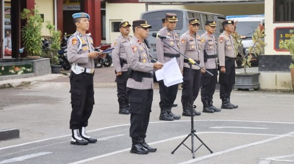 Polresta Bukittinggi Gelar Apel Pengamanan Kampanye Rapat Umum Pemilu 2024