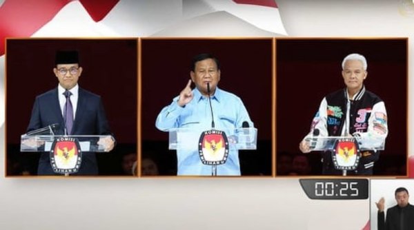 Debat Capres Kelima: Anies, Prabowo dan Ganjar Sampaikan Visi Misi dan Program