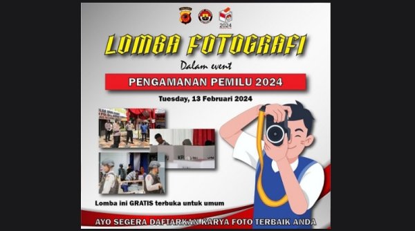 Humas Polda Jabar Gelar Lomba Fotografi Event Pengamanan Pemilu 2024. Ini Syaratnya