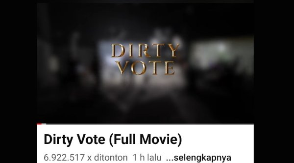 Viewer Film Dirty Vote Gunakan Robot? Ini Penjelasannya