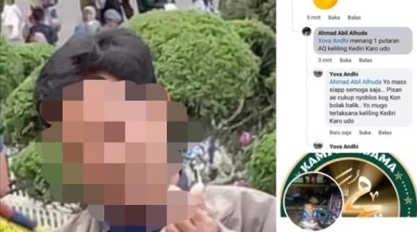 Netizen Tagih Janji Pria Keliling Kediri "Bugil" Apabila Paslon 02 Prabowo Gibran Menang Satu Putaran