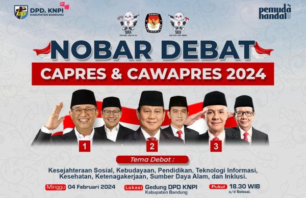 KNPI Kab. Bandung Ajak Nobar Persib dan Debat Capres & Cawapres