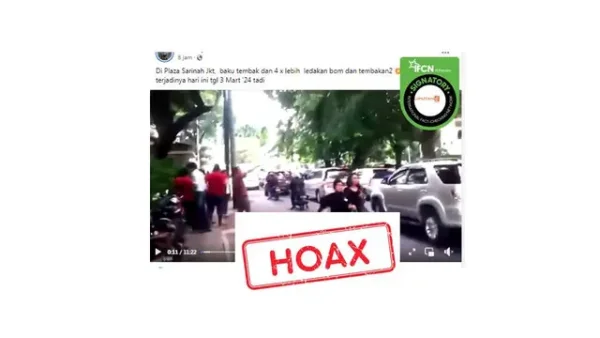 Cek Fakta: Hoaks Video Ada Bom dan Baku Tembak di Sarinah 3 Maret 2024