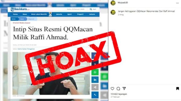 [HOAKS] Raffi Ahmad Memiliki Situs Judi Online
