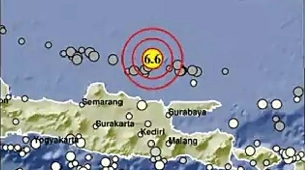 Gempa Bumi di Laut Jawa Berkekuatan 6.6 Pada Skala Richter