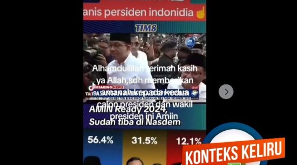 [HOAKS] Video Kemenangan Anies-Muhaimin pada Pilpres 2024