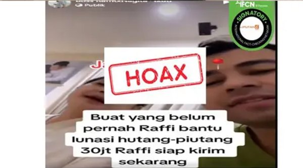 Cek Fakta: Hoaks Raffi Ahmad Bagikan Uang Rp 30 Juta untuk Lunasi Utang dengan Cara Mendaftar di Whatsapp