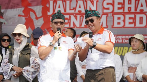 Hadir di Tengah Ribuan Peserta Jalan Sehat dan Senam Bedas, Kang DS, "Jangan lupa bersyukur"