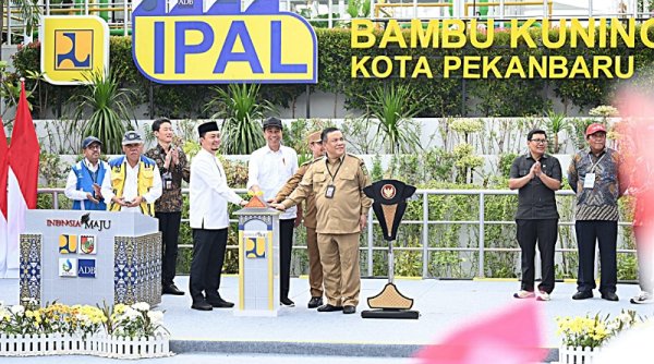Presiden Resmikan SPALDT Pekanbaru yang Dibangun PTPP Berteknologi Ramah Lingkungan