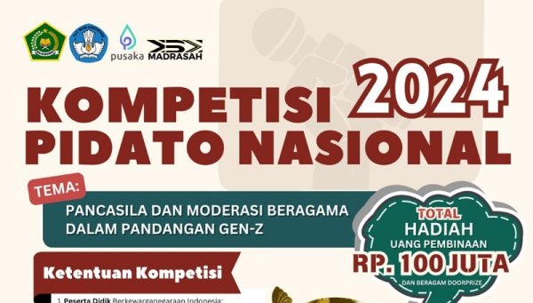 KSKK Madrasah Gelar Kompetisi Pidato Nasional 2024: Membangun Generasi Muda yang Toleran dan Berkarakter
