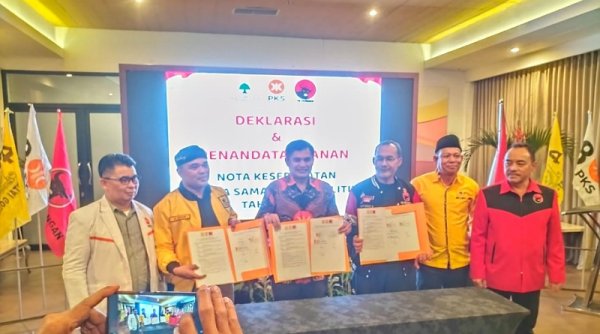 Deklarasi Kerjasama Tiga Parpol Menjelang Pilkada Bandung 2024, Usung Tagline Alus Pisan