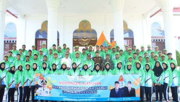 Pj. Bupati Aceh Jaya, Dr. A. Murtala, M.Si., Melepas Kontingen Atlet POPDA Aceh XVII