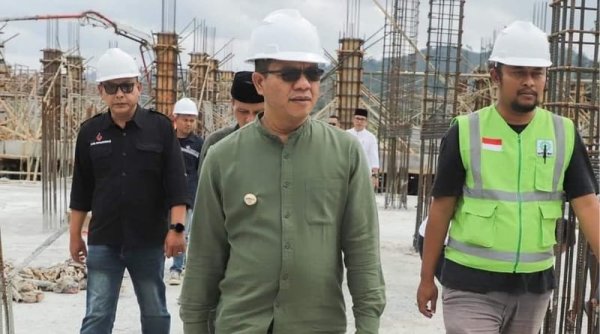 Bupati Bandung Tinjau Proses Pembangunan RSUD Pacira, Berharap Bisa Selesai Tahun Ini