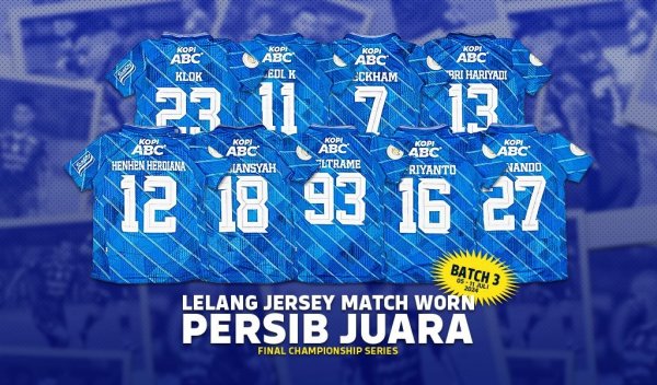 Lelang Jersey Match Worn PERSIB Batch 2 Sukses Besar, Kumpulkan Dana Rp 61,35 Juta!