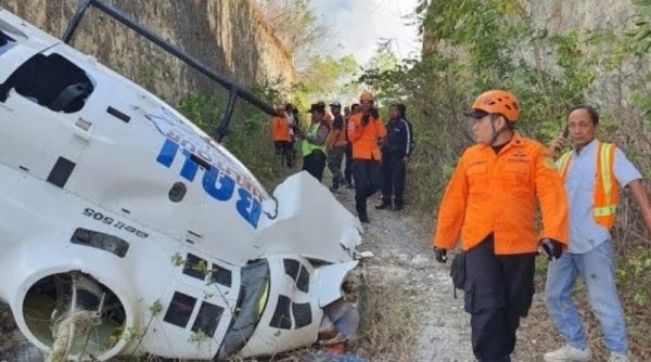 Helikopter Tur Wisata Jatuh di Suluban Bali, Kelima Penumpang Selamat