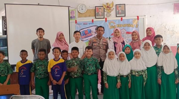 Polsek Tulangan Edukasi Tertib Berlalu Lintas dan Cegah Bullying