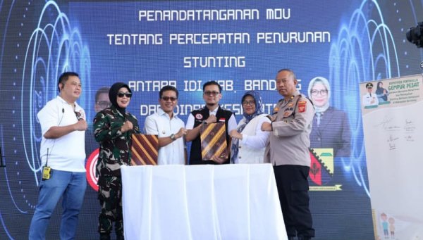 Kang DS Sebut Kolaborasi TNI, Polri dan Dokter Upaya Percepatan Penurunan Angka Stunting di Kabupaten Bandung