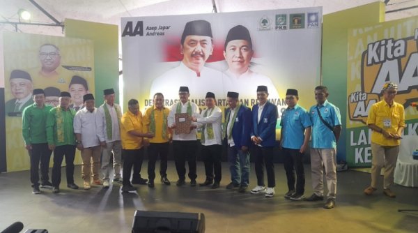 Pilkada Sukabumi: 5 Partai Politik Pengusung Asep Japar-Andreas Deklarasi Koalisi