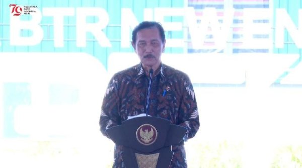 Peresmian Pabrik Anoda Baterai Litium di Kendal, Luhut Sampaikan Salam Perpisahan kepada Jokowi