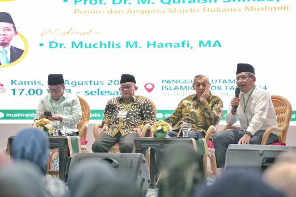 Majelis Hukama Muslimin Ajak Pengunjung IBF Belajar dari Muhammadiyah dan NU untuk Perdamaian Dunia