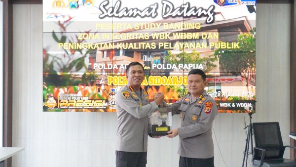 Polda Aceh dan Polda Papua Study Banding Pelayanan Publik Polresta Sidoarjo
